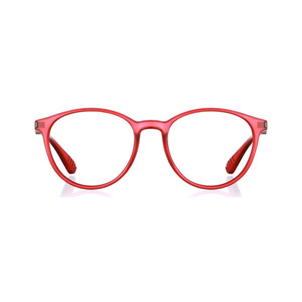 enrico Bluno Simon Round Computer Glasses for Kids Red Ice