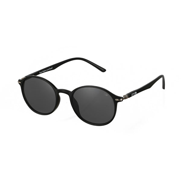 enrico Enrico Classic Round Sunglasses (Unisex) Black