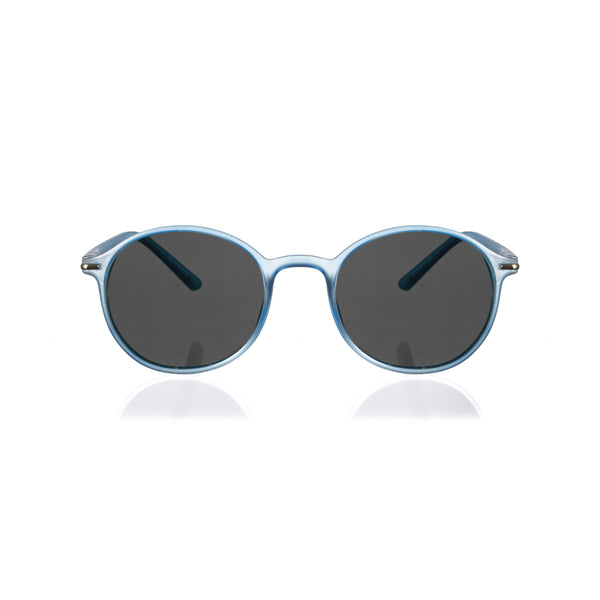 Enrico Enrico Classic Round Sunglasses (Unisex) Blue Ice