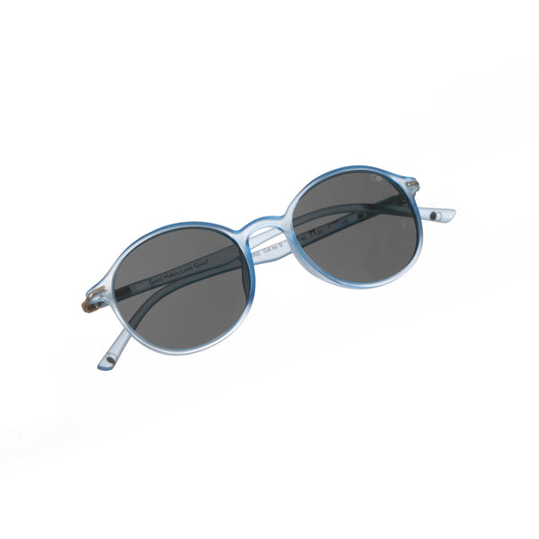 Enrico Enrico Classic Round Sunglasses (Unisex) Blue Ice