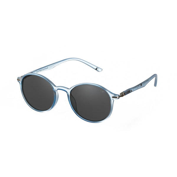 enrico Enrico Classic Round Sunglasses (Unisex) Blue Ice