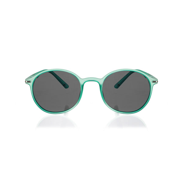 Enrico Enrico Classic Round Sunglasses (Unisex) Green Ice