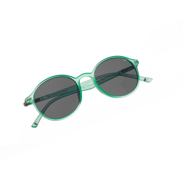 Enrico Enrico Classic Round Sunglasses (Unisex) Green Ice