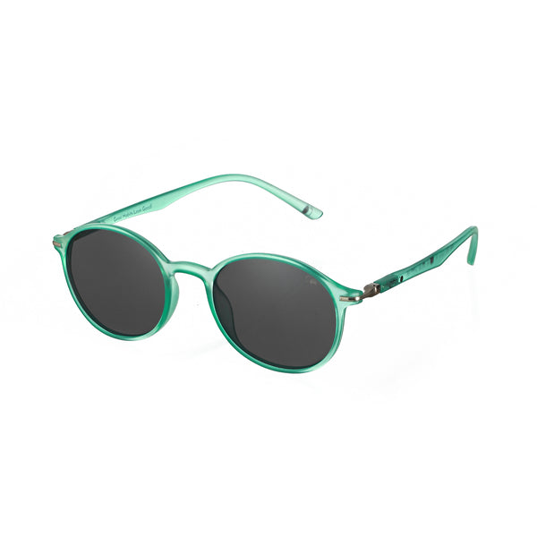 enrico Enrico Classic Round Sunglasses (Unisex) Green Ice