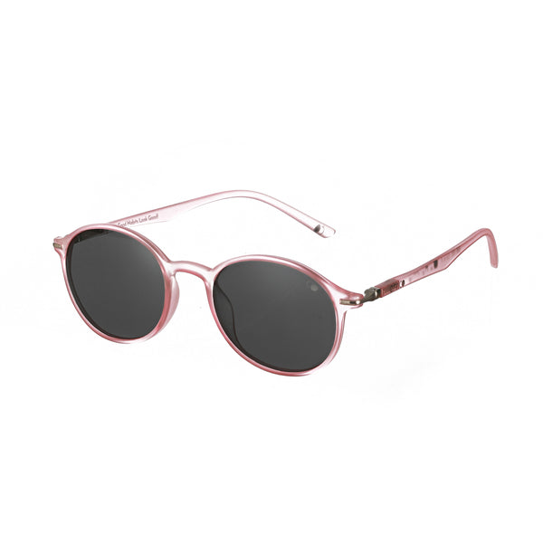 enrico Enrico Classic Round Sunglasses (Unisex) Pink Ice