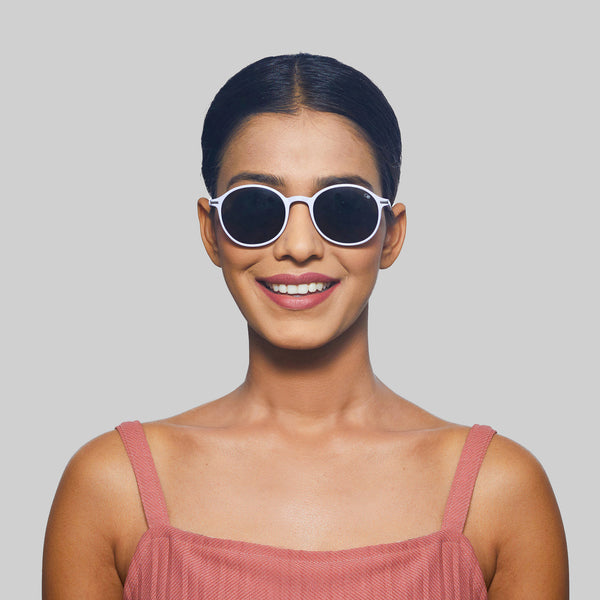 Enrico Enrico Classic Round Sunglasses (Unisex) Purple