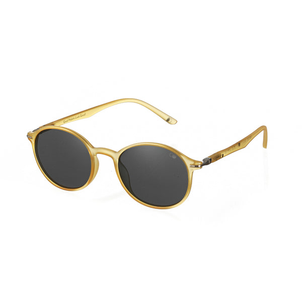 enrico Enrico Classic Round Sunglasses (Unisex) Yellow Ice