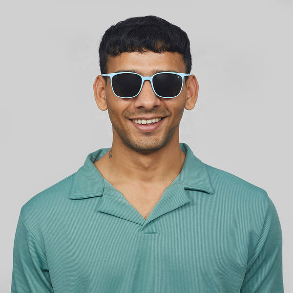 Enrico Enrico Classic Square Sunglasses (Unisex) Blue