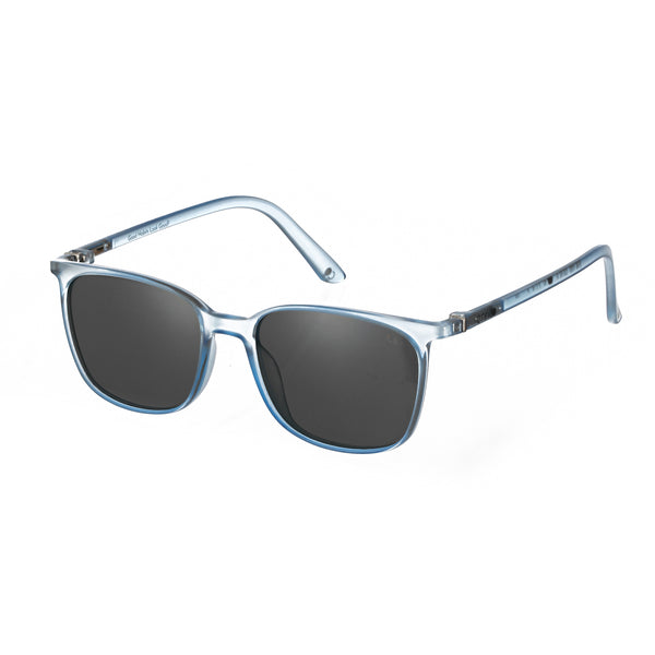 enrico Enrico Classic Square Sunglasses (Unisex) Blue Ice