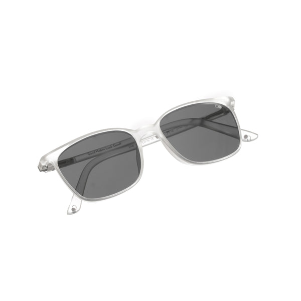 Enrico Enrico Classic Square Sunglasses (Unisex) Clear Ice