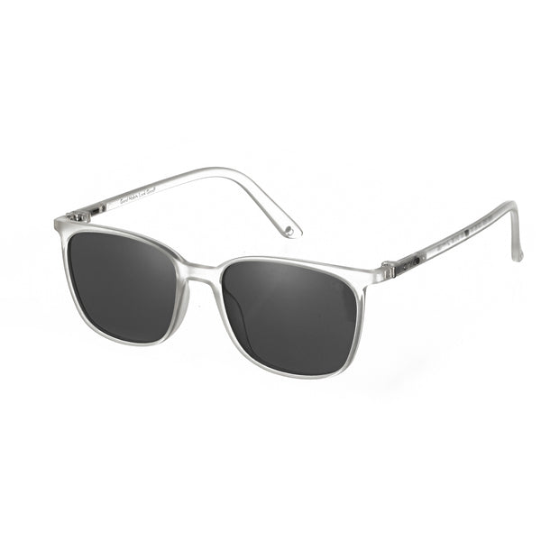 enrico Enrico Classic Square Sunglasses (Unisex) Clear Ice