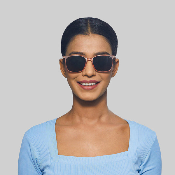 Enrico Enrico Classic Square Sunglasses (Unisex) Orange Ice