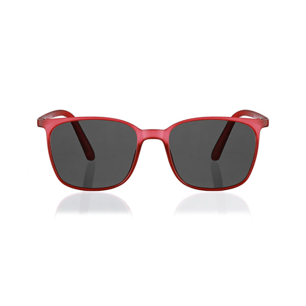 Enrico Enrico Classic Square Sunglasses (Unisex) Red Ice