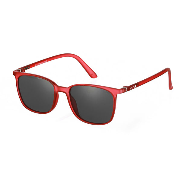 enrico Enrico Classic Square Sunglasses (Unisex) Red Ice
