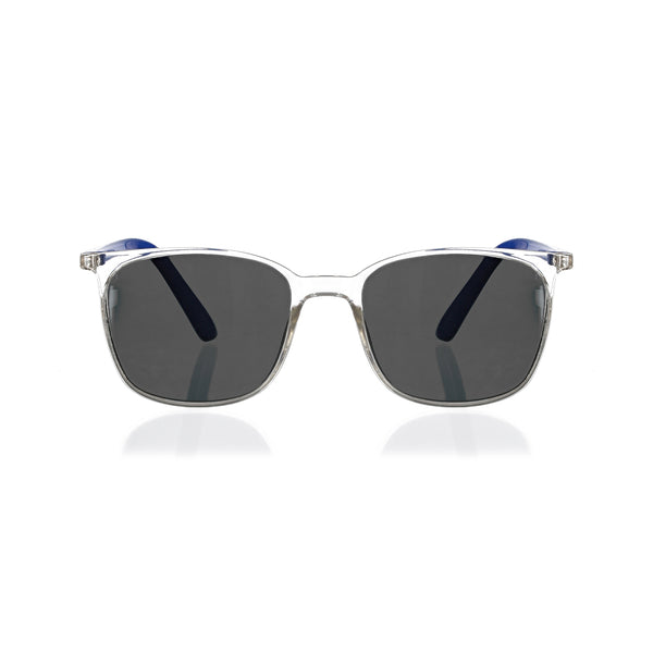Enrico Enrico Classic Square Sunglasses (Unisex) Transparent Blue