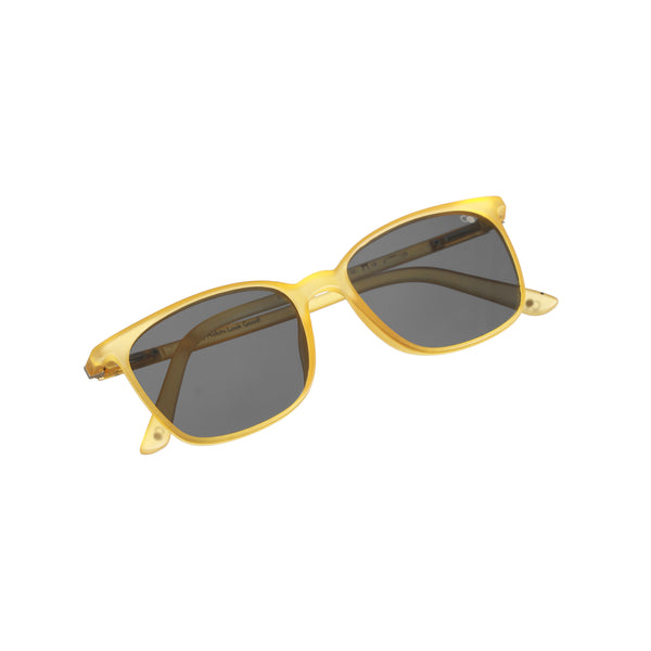 Enrico Enrico Classic Square Sunglasses (Unisex) Yellow Ice