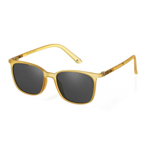 enrico Enrico Classic Square Sunglasses (Unisex) Yellow Ice