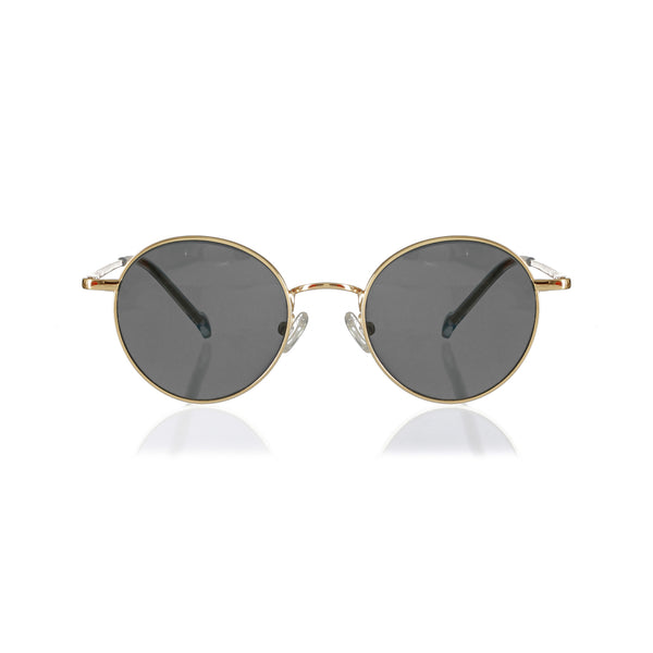 Enrico Enrico Metal Round Sunglasses (Unisex) Black