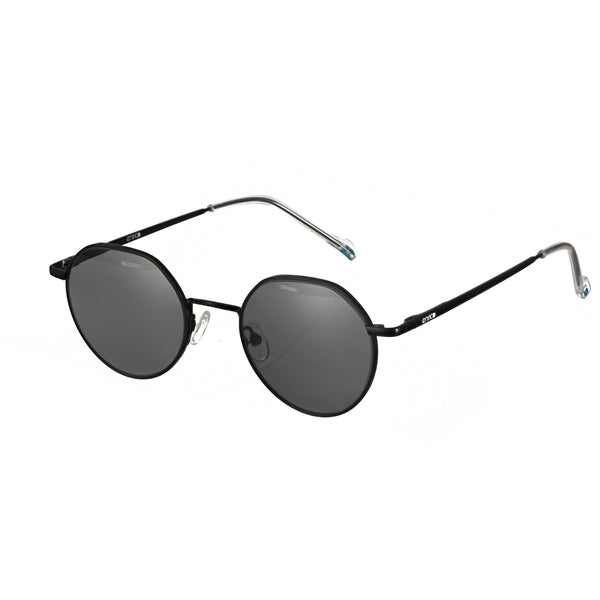 enrico Enrico Metal Hexagon Sunglasses (Unisex) Black