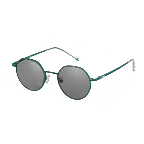 enrico Enrico Metal Hexagon Sunglasses (Unisex) Green