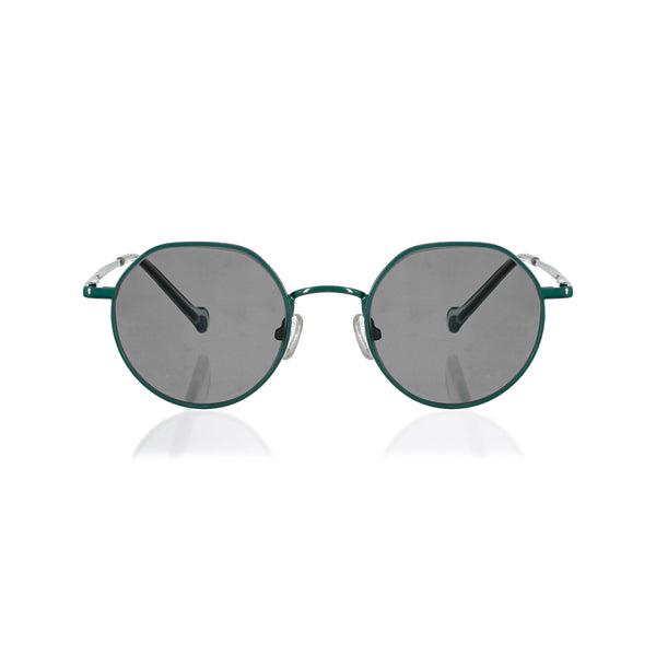 Enrico Enrico Metal Hexagon Sunglasses (Unisex) Navy Blue