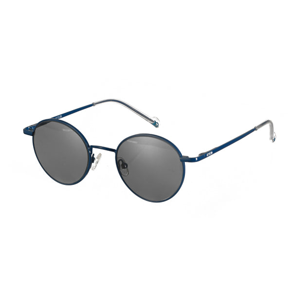 enrico Enrico Metal Round Sunglasses (Unisex) Navy Blue