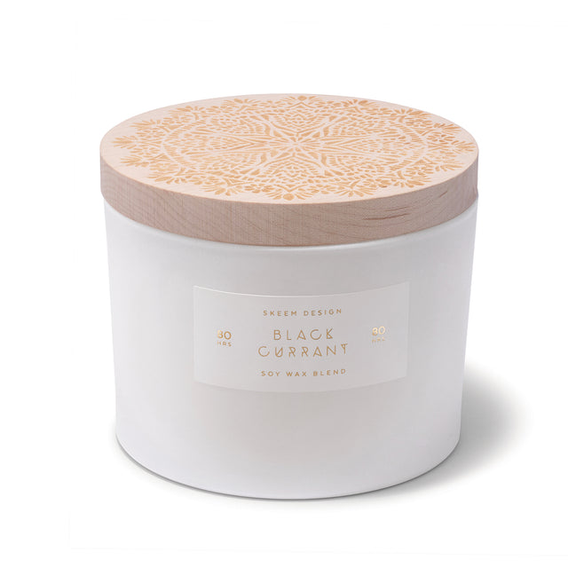 entryways Black Currant Print Block Triple Wick Candle