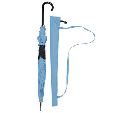 Entryways Blue Umbrella Featuring Black English Bulldog