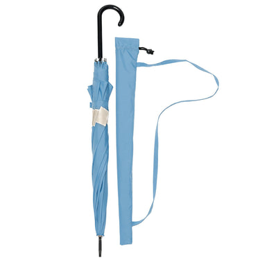 Entryways Blue Umbrella Featuring Silver Siberian Husky