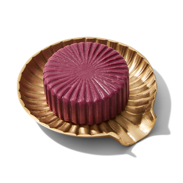 entryways Chestnuts & Dates Gilded Bar Soap with Brass Dish