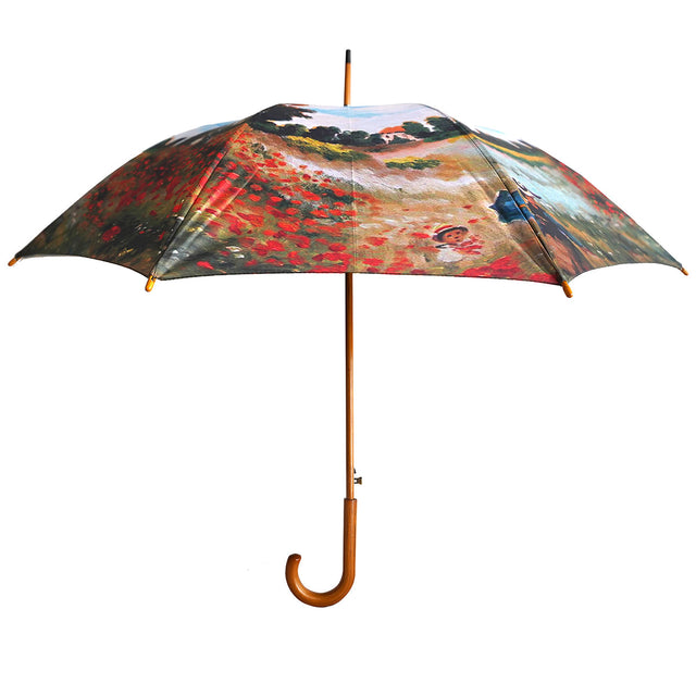 entryways Claude Monet's Poppy Fields Stick Umbrella
