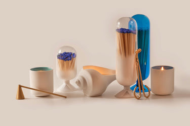 Entryways Cloud Fireplace Match Cloche With Blue-Tipped Matches