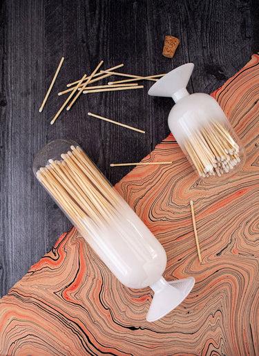 Entryways Cloud Fireplace Match Cloche With White-Tipped Matches