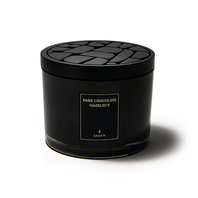entryways Dark Chocolate Hazelnut Obsidian Triple Wick Candle