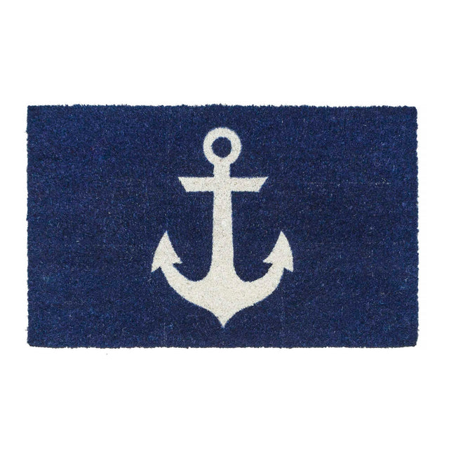 entryways Blue Anchor Doormat 17"x28"