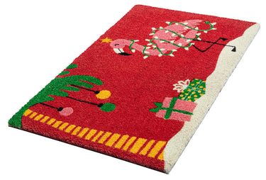 Entryways Christmas Flamingo Doormat 17"x28"