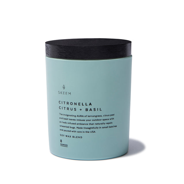 entryways Citrus & Basil Aura Citronella Candle