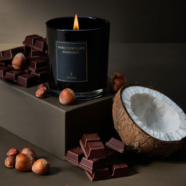 Entryways Dark Chocolate Hazelnut Obsidian Candle