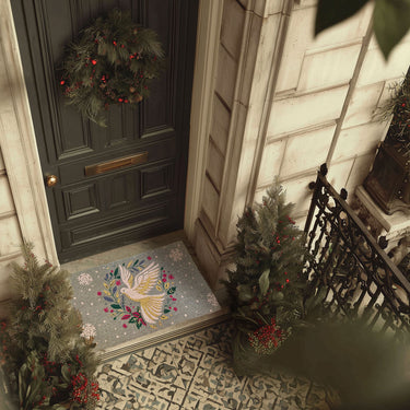 Entryways Dove & Holly Doormat 17"x28"