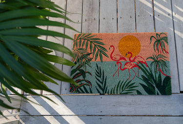 Entryways Flamingo Lagoon Doormat 17"x28"
