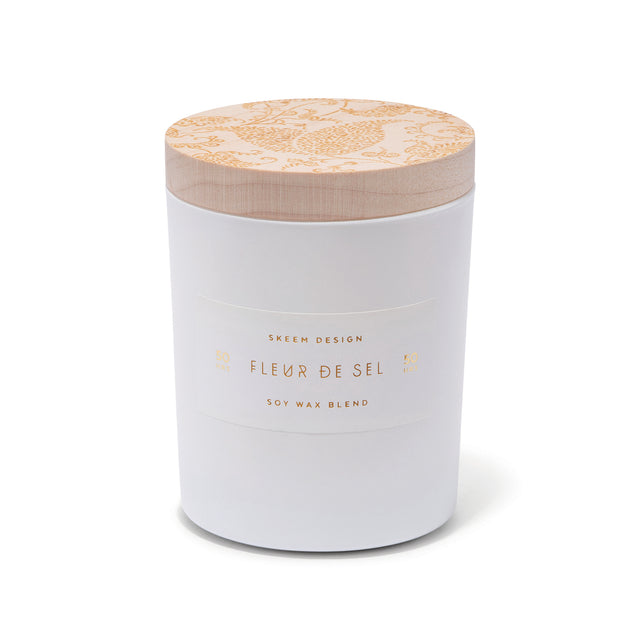 entryways Fleur de Sel Print Block Candle