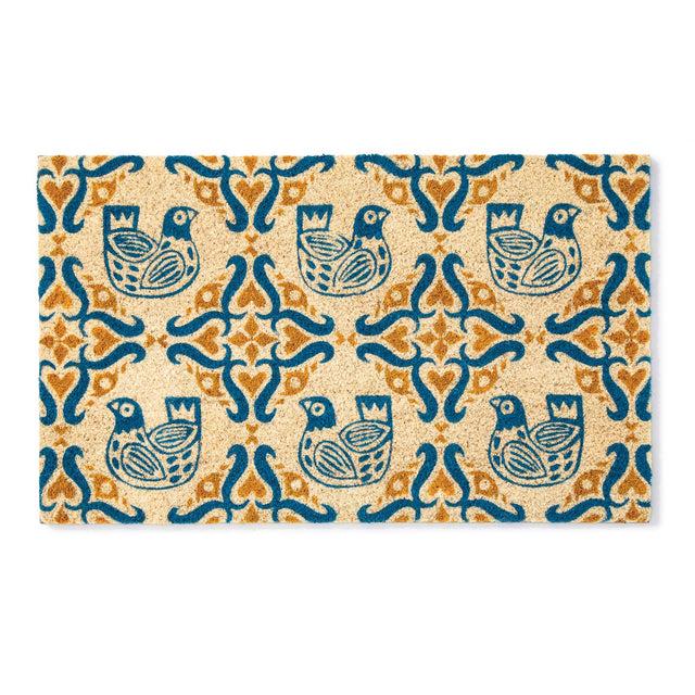 entryways Folk Bird Doormat 17"x28"