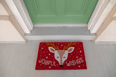 Entryways Handmade Doormat - Joyful Wishes 18"x30"