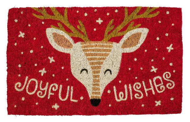entryways Handmade Doormat - Joyful Wishes 18"x30"