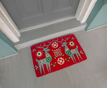 Entryways Handmade Doormat - Nordic Reindeer 18"x30"
