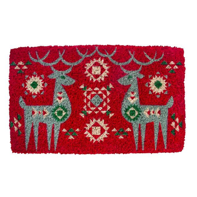 entryways Handmade Doormat - Nordic Reindeer 18"x30"