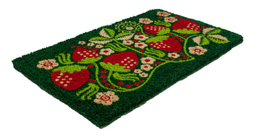 Entryways Handmade Doormat - Strawberry Vines 18"x30"