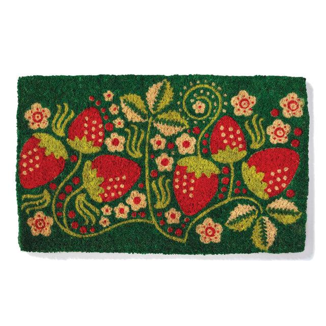 entryways Handmade Doormat - Strawberry Vines 18"x30"
