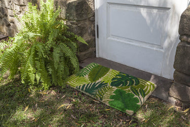 Entryways Handmade Doormat - Tropical Leaves 18"x30"