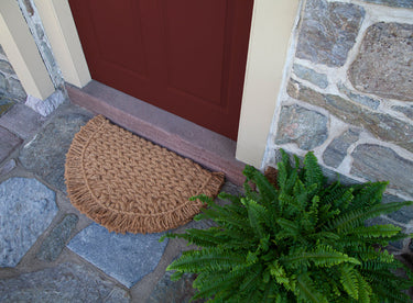 Entryways Handwoven Doormat - Sun Half Round